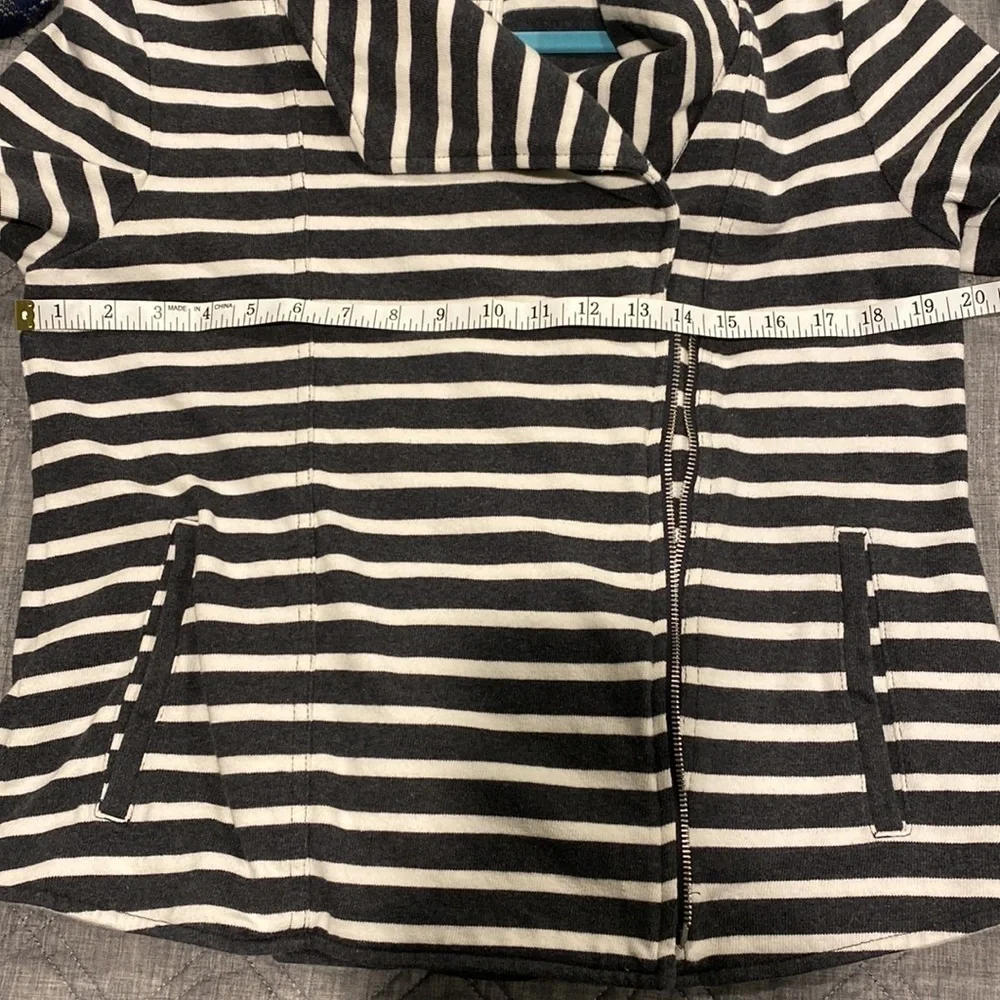 Gap Striped Moto Style Zip Blazer Jacket EUC